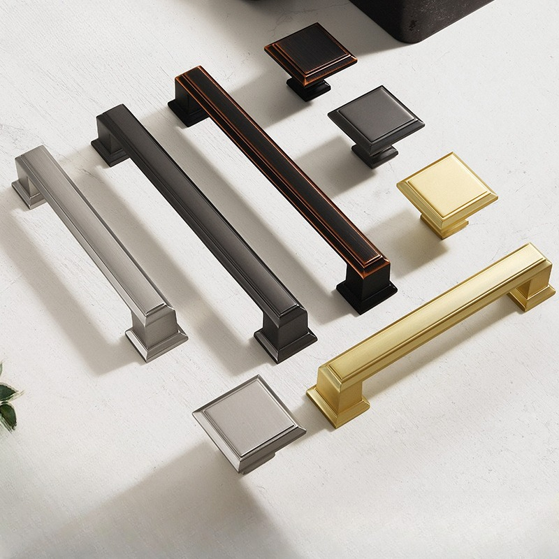 Furniture And Kitchen Hardware Fitting - ฮาร์ดแวร์เฟอร์นิเจอร์ติดตั้งลูกบิดและมือจับสําหรับลิ้นชักโมเดิร์น Golden ตู้ครัวประตู Single-Hole Handle