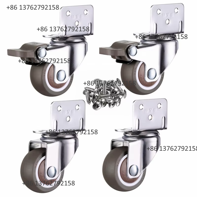 Furniture Hardware - ล้อหมุนยางนุ่มเงียบ 4 ชิ้น สำหรับเปลเด็ก รถเข็นเด็ก เฟอร์นิเจอร์