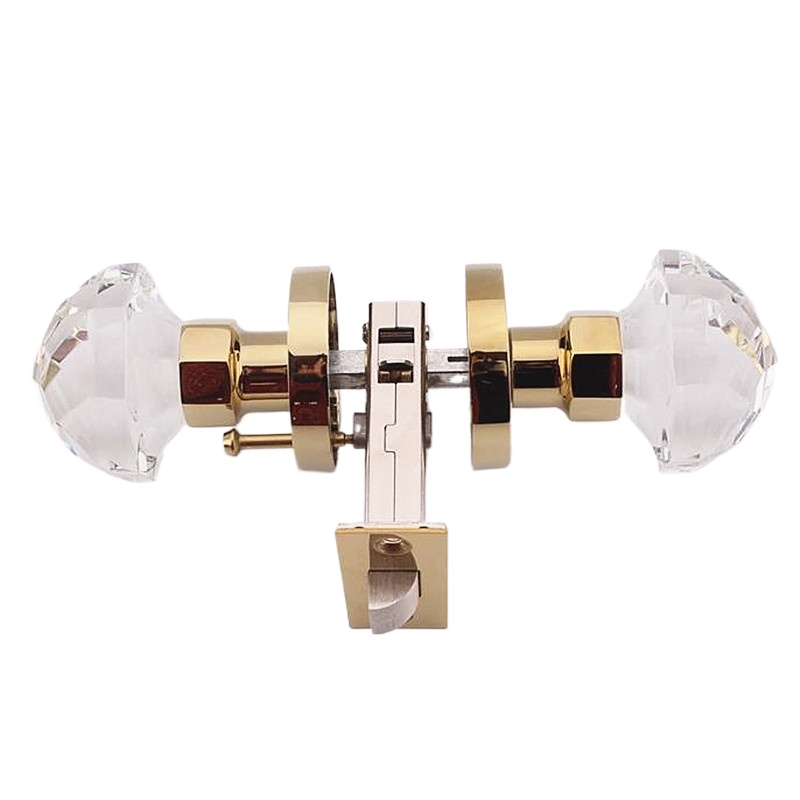 Furniture Hardware Fitting - แก้วคริสตัล Globe Handle ล็อคหรูหรา Keyless ห้องน้ําประตูล็อคในร่ม