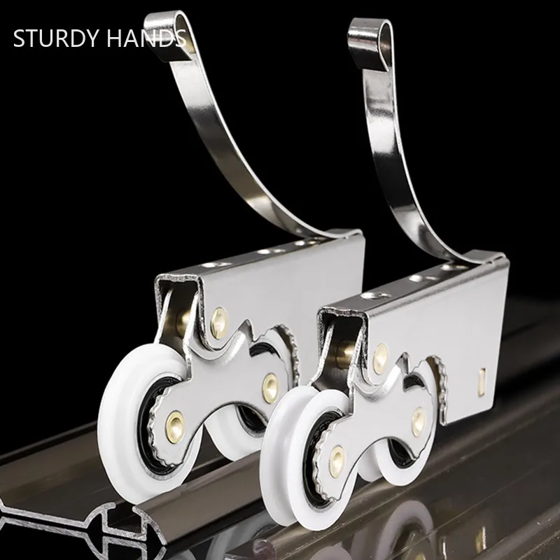 Furniture Hardware And Fittings - ตู้เสื้อผ้าบานเลื่อนบานเลื่อนซ่อนล้อผนังตู้พาร์ทิชันห้องครัวประตูขึ้นลงลูกกลิ้ง Fitting เฟอร์นิเจอร์ฮาร์ดแวร์