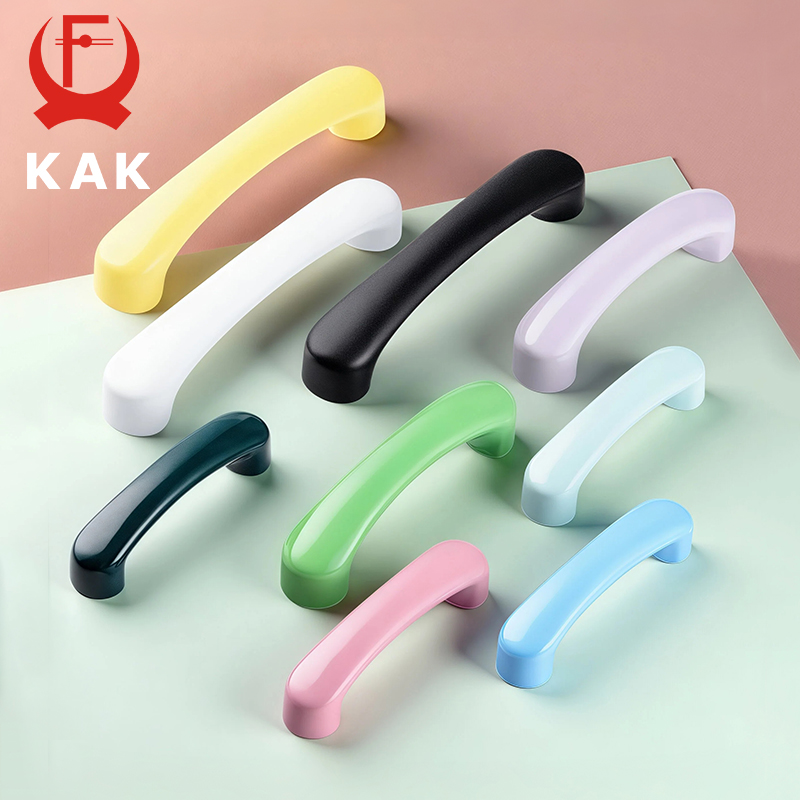Furniture And Kitchen Hardware Fitting - มือจับตู้เซรามิกสไตล์นอร์ดิกสำหรับห้องเด็ก KAK ลูกบิดและที่ดึงลิ้นชักหลากสีสันแบบมาการอง อุปกรณ์ฮาร์ดแวร์มือจับสำหรับห้องครัว