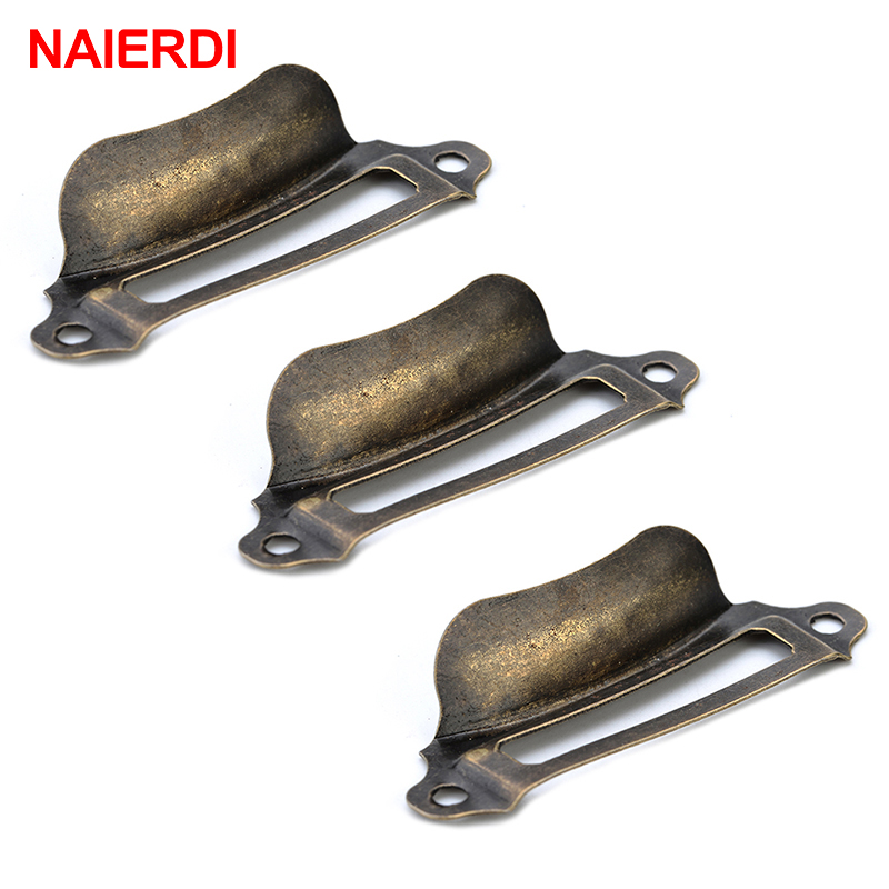 Furniture Hardware Names - 20PCS NAIERDIโบราณป้ายจับRetroดึงกรอบชื่อผู้ถือบัตรลูกบิดสำหรับตู้เฟอร์นิเจอร์ลิ้นชักประตูฮาร์ดแวร์