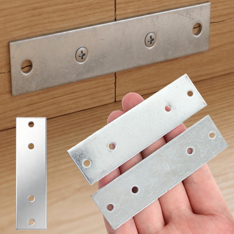 Furniture And Hardware Supplies - 6/1 ชิ้น ขายึดแบบตรงสำหรับงานหนัก แผ่นโลหะสำหรับยึดติด แผ่นเชื่อมต่อ แผ่นรองรับชั้นวาง