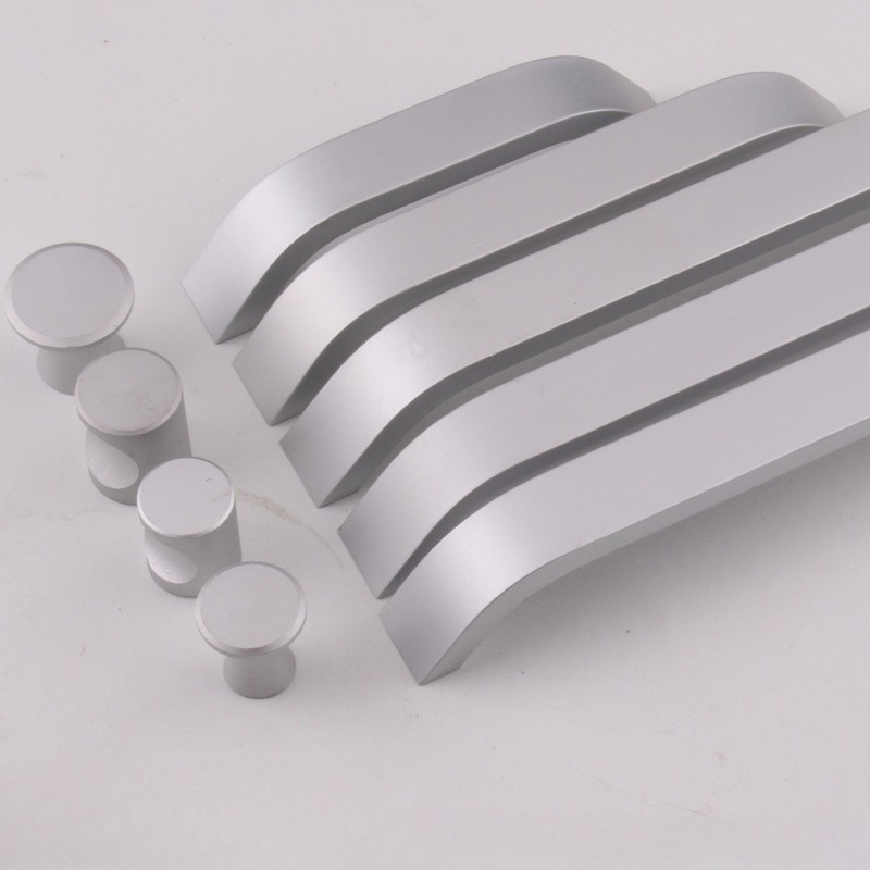 Furniture And Kitchen Hardware Fitting - มือจับเฟอร์นิเจอร์อลูมิเนียมอัลลอยด์ สีเงิน สำหรับตู้เสื้อผ้า ลิ้นชัก ตู้เสื้อผ้าแบบมีลิ้นชัก อุปกรณ์ติดตั้งฮาร์ดแวร์