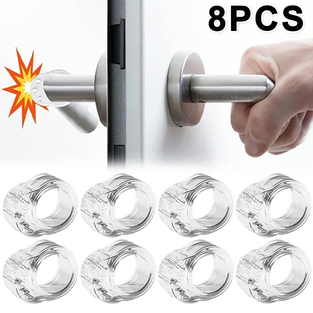 Furniture And Hardware Supplies - ไม่มีเจาะประตูบัฟเฟอร์เฟอร์นิเจอร์ Home Improvement อุปกรณ์โปร่งใสซิลิโคน Wall Handle