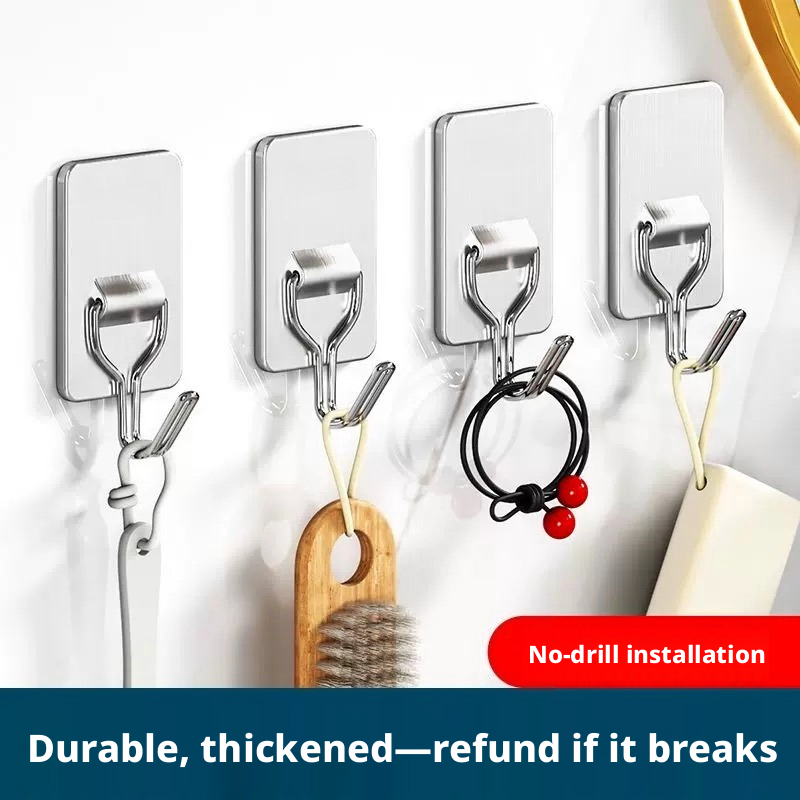 Furniture And Kitchen Hardware Fitting - ตะขอแขวนติดผนังแบบมีกาว สแตนเลส ที่แขวนประตู/เฟอร์นิเจอร์บ้าน อุปกรณ์ฮาร์ดแวร์ในครัว อุปกรณ์เสริม เครื่องมือ