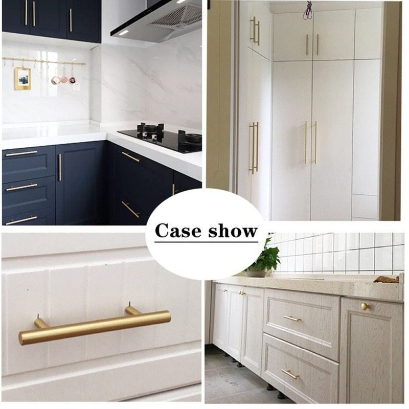 Modern Gold Brushed ตรงตู้จับล - Furniture Hardware Factory บทวิจารณ์และราคา