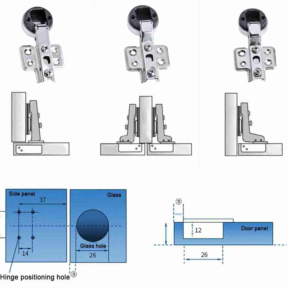 2 ชิ้น บานพับตู้แบบไม่มีรู สำห - Furniture And Hardware Supplies บทวิจารณ์และราคา