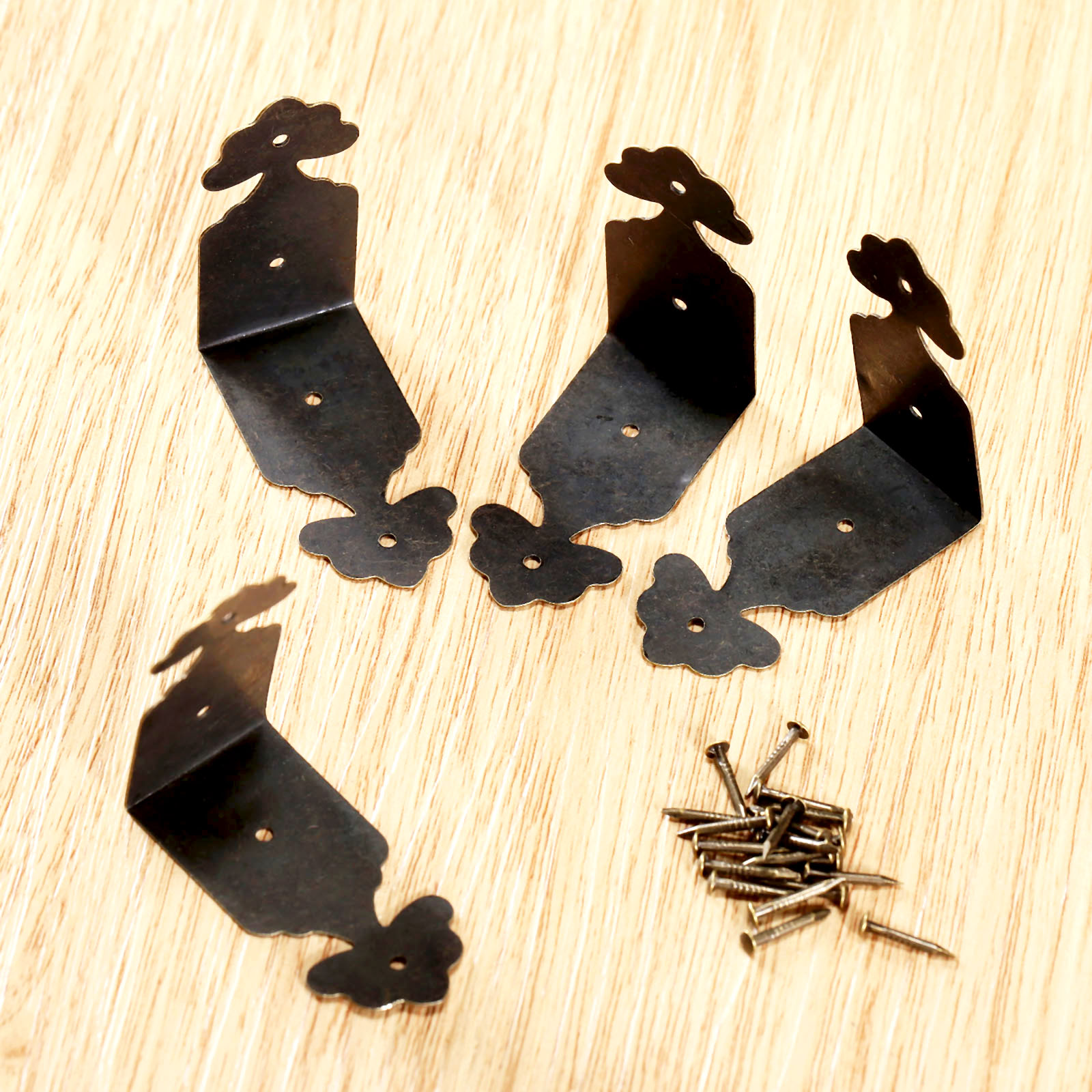 4pcs ตัวป้องกันมุมเหล็กดอกไม้  - Furniture Hardware And Fittings บทวิจารณ์และราคา