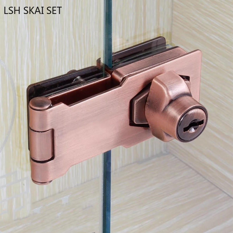 ชุดล็อกประตูกระจกแบบไม่เจาะล็อ - Furniture Hardware Stores บทวิจารณ์และราคา