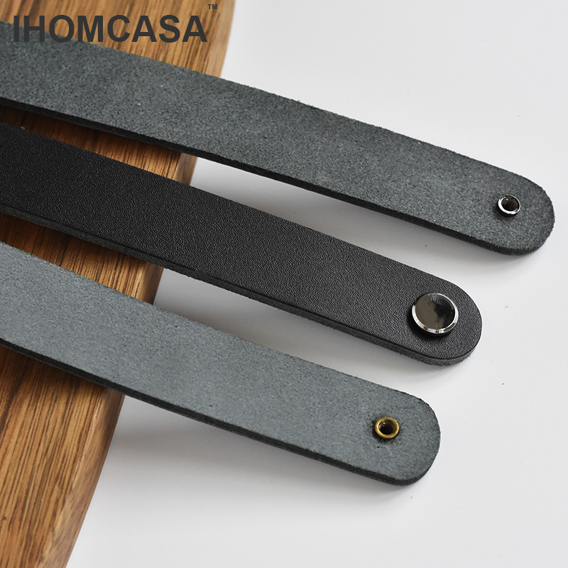 IHOMCASA หนังสีดํา Knobs ตู้ตู - Furniture Hardware Factory บทวิจารณ์และราคา