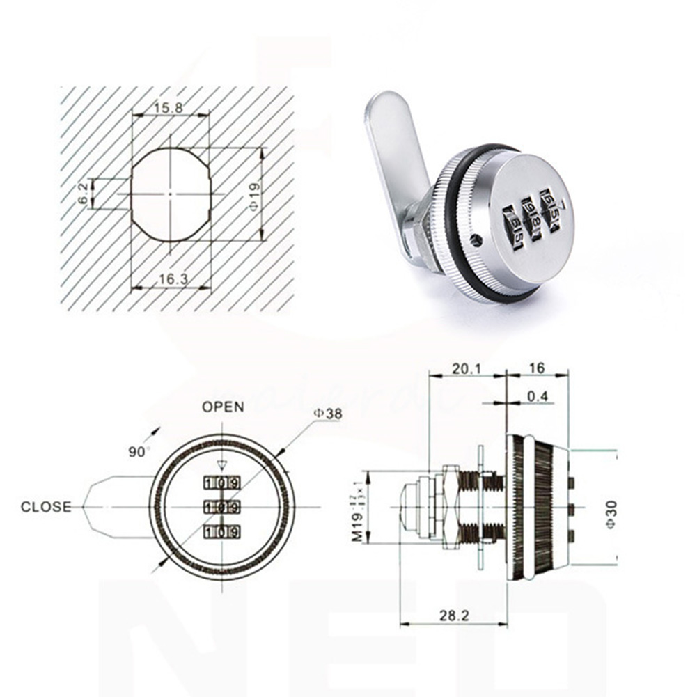 รหัสผ่านความปลอดภัย 3 หลัก ลิ้ - Furniture Hardware Fitting บทวิจารณ์และราคา