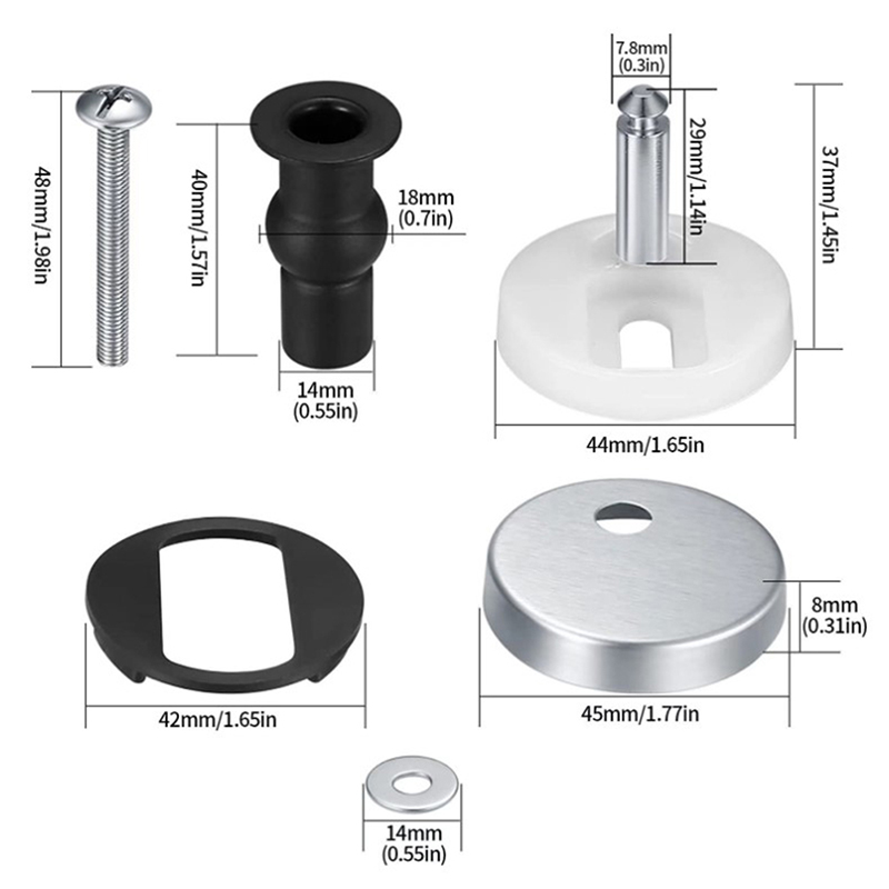 ชุดอุปกรณ์ยึดฝารองนั่งชักโครก  - Furniture Screw Type บทวิจารณ์และราคา