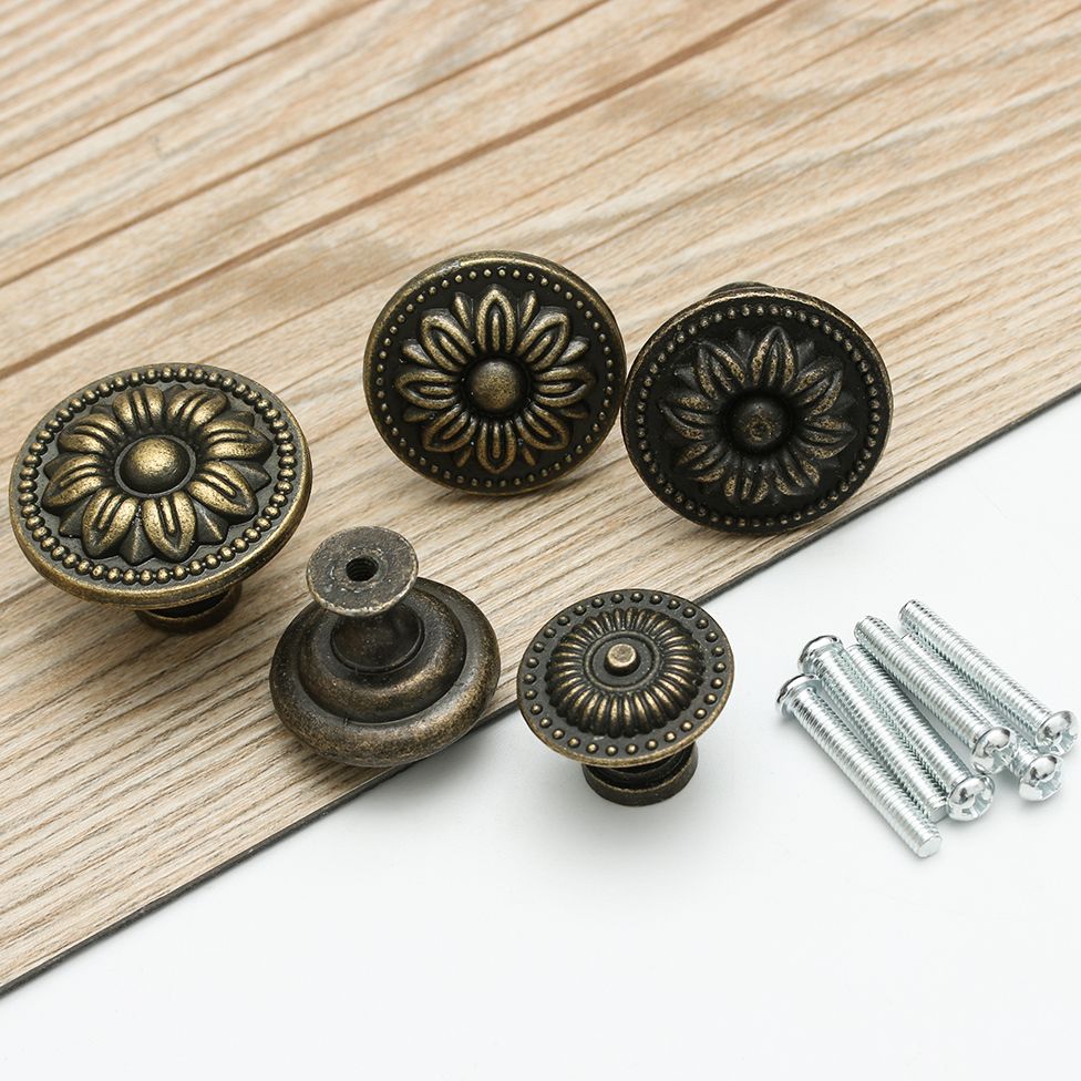2 Pcs โบราณดึงจับรอบตู้ดึง Ret - Furniture Hardware And Fittings บทวิจารณ์และราคา