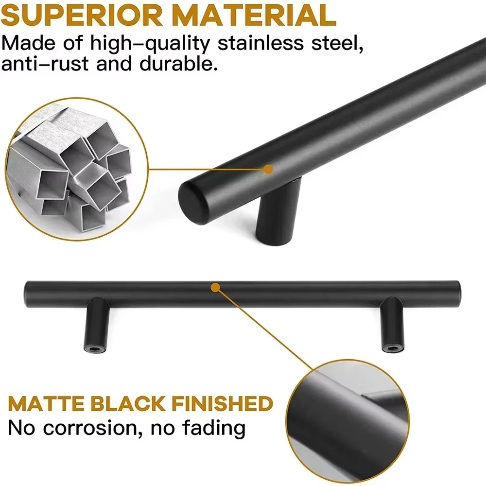 20 PCS ดึงตู้ Matte สีดําสแตนเ - Furniture Hardware Factory บทวิจารณ์และราคา