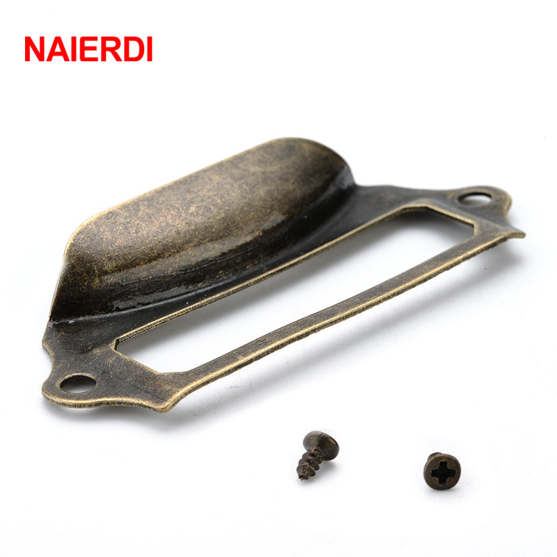 NAIERDI 5pcs โลหะทองเหลืองโบรา - Furniture Hardware Names บทวิจารณ์และราคา