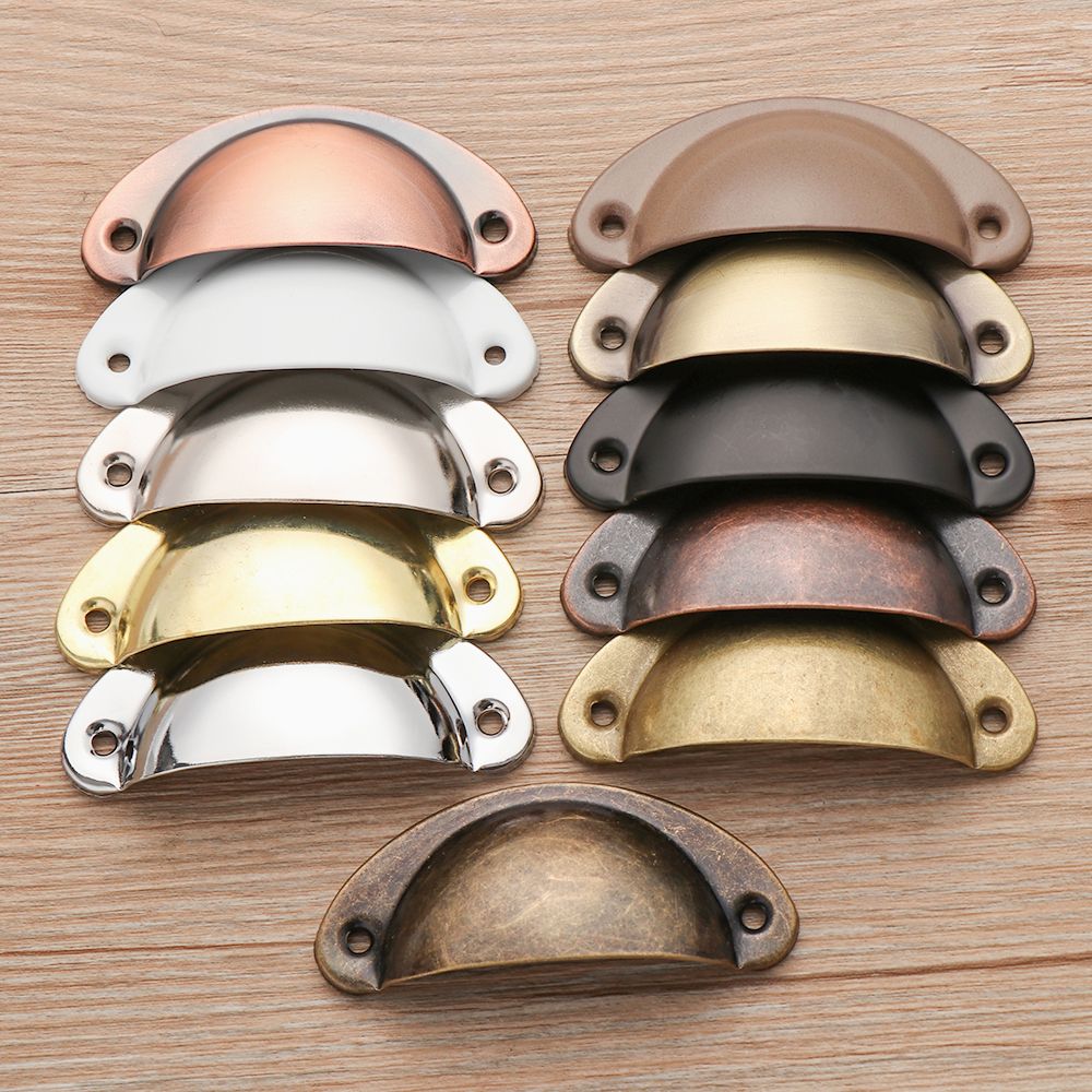 2PCS ทองเหลืองโบราณเชลล์จับ Re - Furniture And Kitchen Hardware Fitting บทวิจารณ์และราคา
