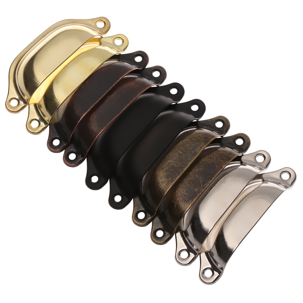 2PCS ทองเหลืองโบราณเชลล์จับ Re - Furniture And Kitchen Hardware Fitting บทวิจารณ์และราคา